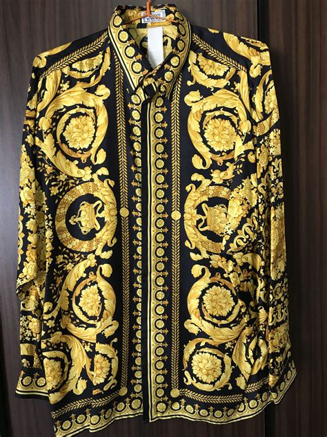 fake vintage versace silk shirts|versace silk shirt women's.